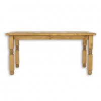 Stół sosnowy rustikal ST 700 120x76x80 woskowany, wykonany w całości z litego drewna sosnowego