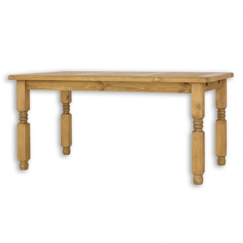 Stół sosnowy rustikal ST 700 160x76x90 woskowany, wykonany z litego drewna sosnowego