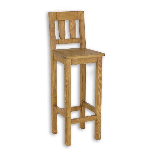 Krzesło sosnowe barowe rustikal KT 708 hoker twarde drewniane woskowane