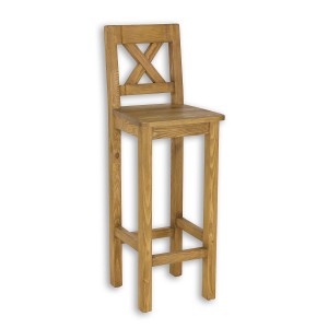 Krzesło sosnowe barowe rustikal KT 709 hoker twarde drewniane woskowane