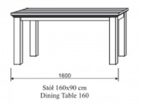 Stół sosnowy MEDINA 160x90x77