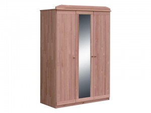 Szafa 3 drzwiowa z lustrem drewno sosna 1351L2