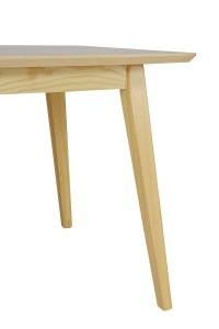 Stół sosnowy ST 120 prostokątny,lakierowany 120x80x75