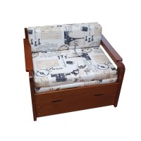 Fotel rozkładany drewniany Kacper spanie 87/200