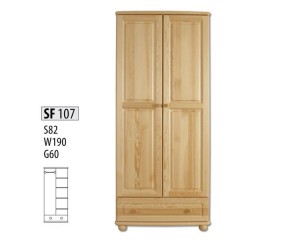 Szafa 2 drzwiowa sosnowa SF 107