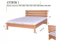 Łóżko sosnowe Cytryn 1 wysoki odchylony ażurowy szczyt140x200