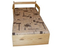 Fotel rozkładany drewniany Kacper spanie 87/200