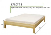 Łóżko sosnowe Kalcyt 1 bez szczytów proste 120x200
