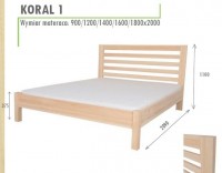 Łóżko Koral 1 140 b