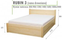 Łóżko podnoszone Rubin 3 160x200 wysoki kasetonowy szczyt