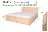 Łóżko podnoszone Jaspis 3 140x200 otwierany tył wysoki kasetonowy szczyt