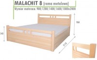 Łóżko podnoszone Malachit 8 90x200 dwa wysokie prostokątne ozdobne szczyty