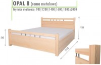 Łóżko podnoszone Opal 8 90x200 dwa wysokie ozdobne szczyty z metalem