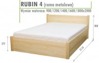 Łóżko podnoszone Rubin 4 180x200 wysoki prostokątny kasetonowy szczyt