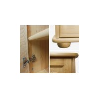 Szafa sosnowa 3 drzwiowa z drążkiem półkami i szufladami 175x200x60