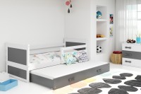 Łóżko sosnowe 2-poziomowe RICO kolor biały 80x190