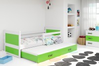Łóżko sosnowe 2-poziomowe RICO kolor biały 90x200