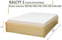 Łóżko podnoszone Kalcyt 3 bez szczytów drewniana rama pod materac 80x200