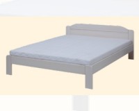 Łóżko sosnowe białe Lignum mini 90x200
