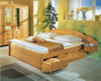 Łóżko sosnowe Zofia z szufladami 160x200