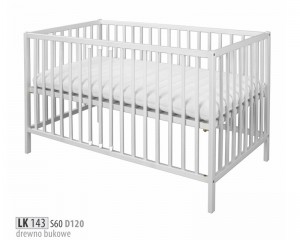 Łóżeczko niemowlęce białe Lk143