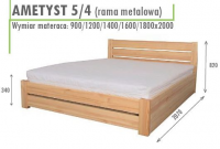 Łóżko podnoszone Ametyst 5/4 90x200 wysoki azurowy szczyt metalowa rama
