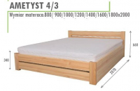 Łóżko podnoszone Ametyst 4/3 ażurowy prostokątny szczyt 90x200
