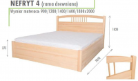 Łóżko podnoszone Nefryt 4 90x200 wysoki ażurowy szczyt łuk