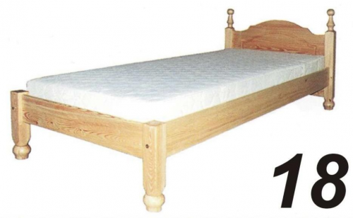 Łóżko sosnowe Łd 18 toczone 200x200