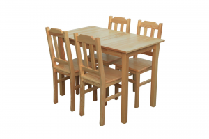 Stół i krzesła zestaw sosnowy D nr.162
