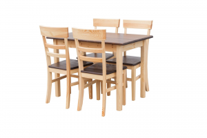 Stół i krzesła Zestaw sosnowy BARTEK 3